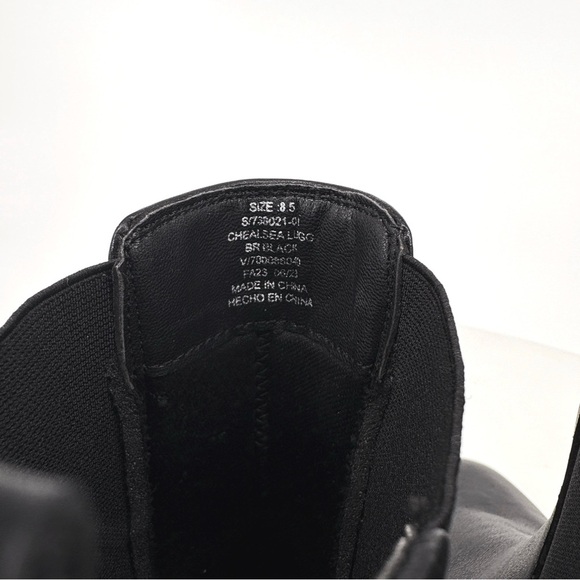 BANANA REPUBLIC | Lugg Sole Leather Chelsea Boots in Black | Sz 8.5 - Picture 11 of 14